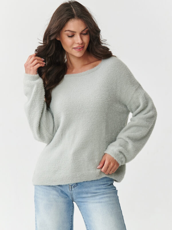 Sweter Damski Model S171 Light Grey - Makadamia