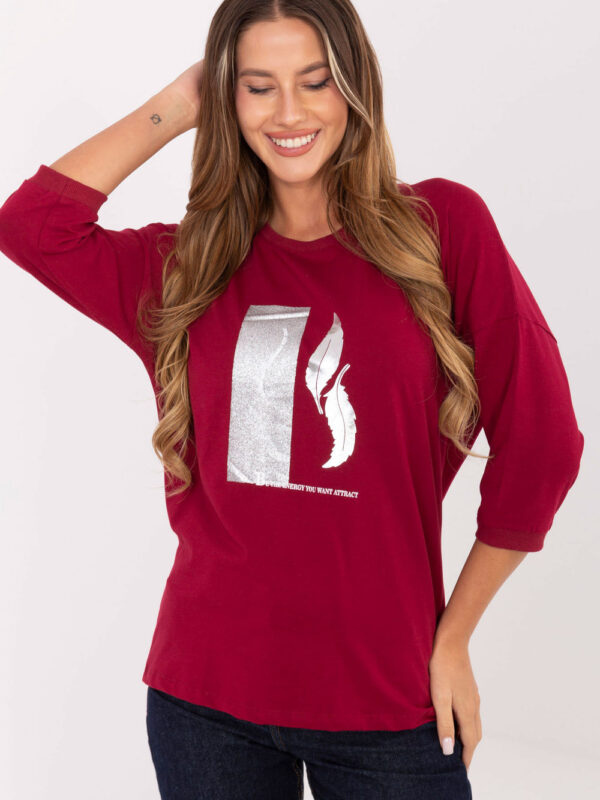 Bluzka Model RV-BZ-A820.27P Bordo - Relevance