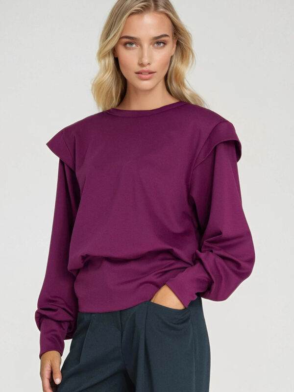 Bluza z wysokimi ściągaczami BL10 Purpura - Nife