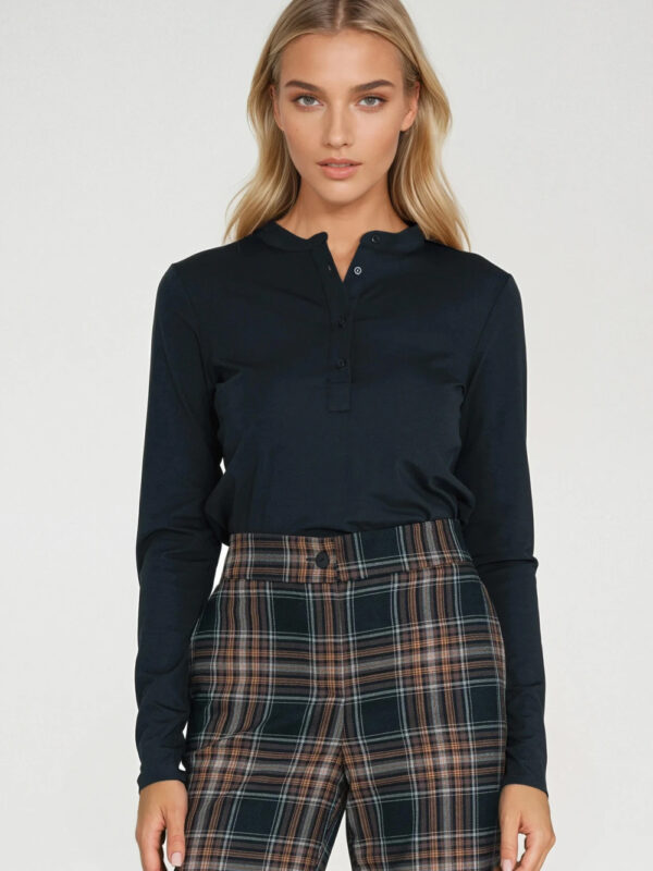 Bluzka polo ze stójką B195 Navy - Nife