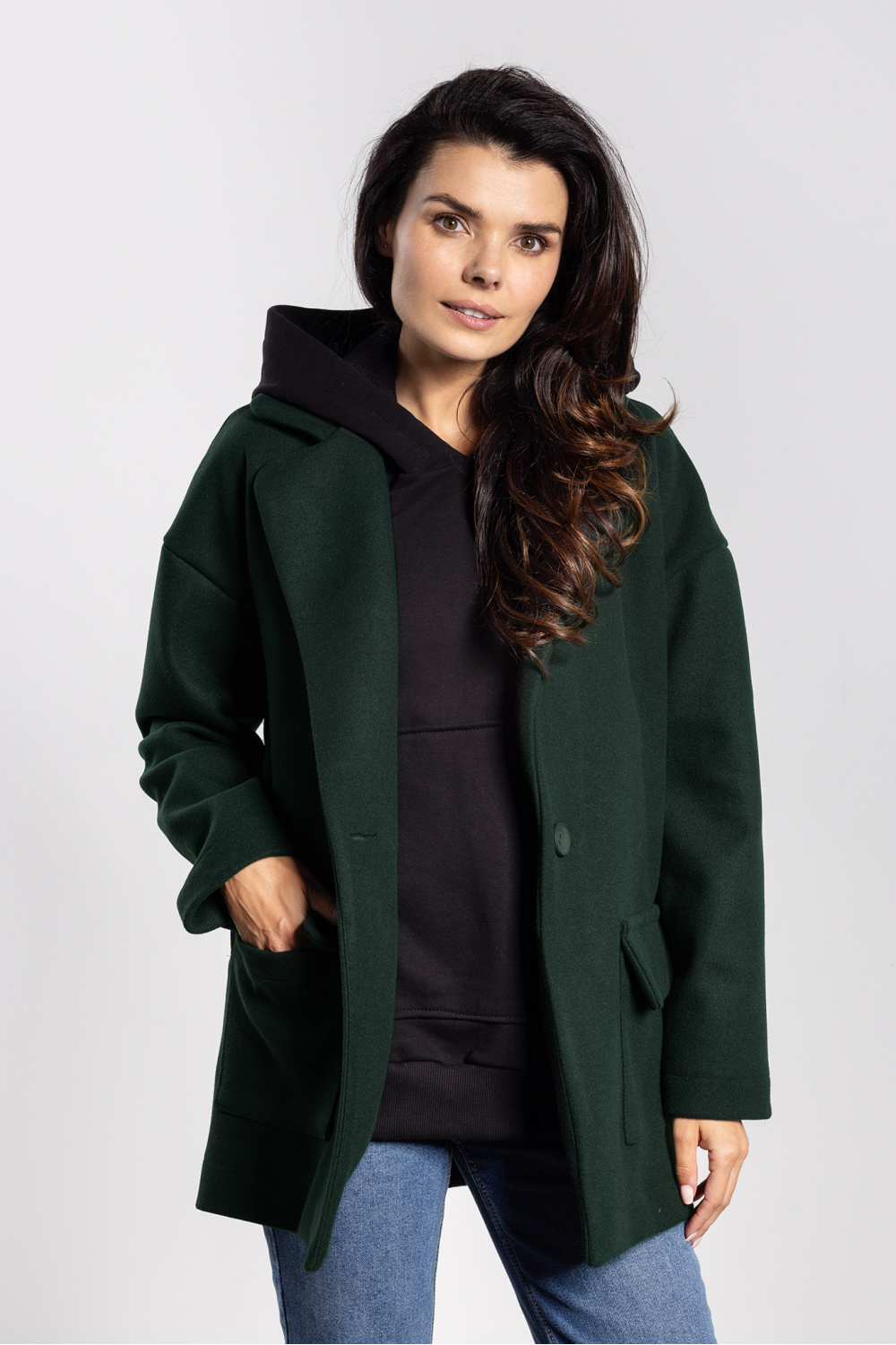 Kurtka Damska Model A751 Bottle Green - awama