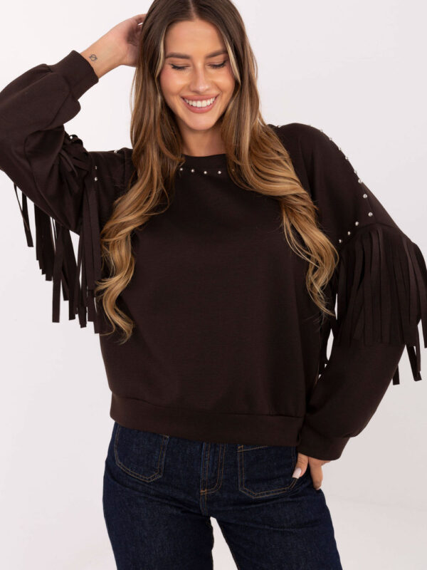 Bluza Damska Model IT-BL-21731.85 Dark Brown - Rue Paris