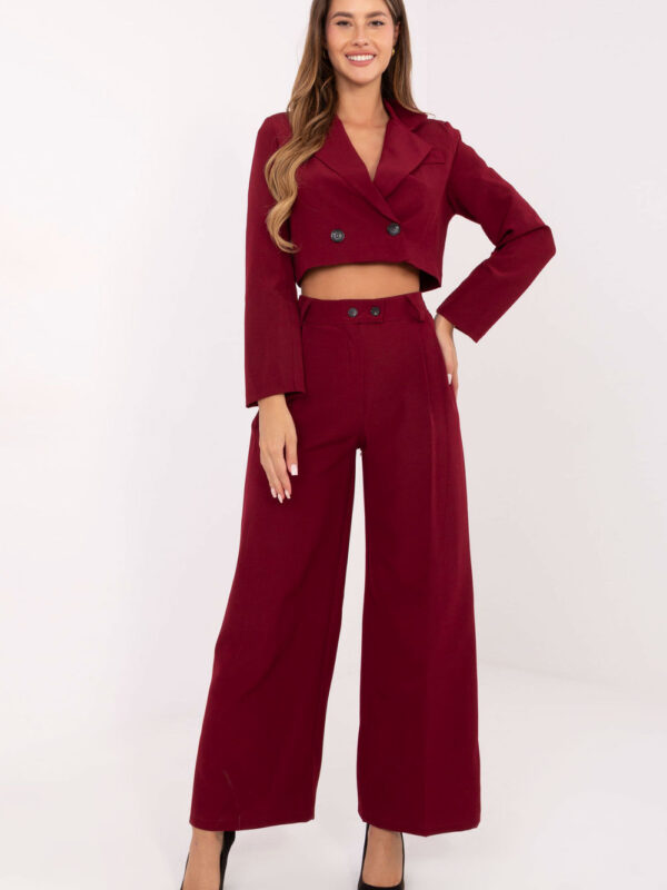 Spodnie Komplet Model IT-KMPL-FL9019.08P Bordo - Rue Paris