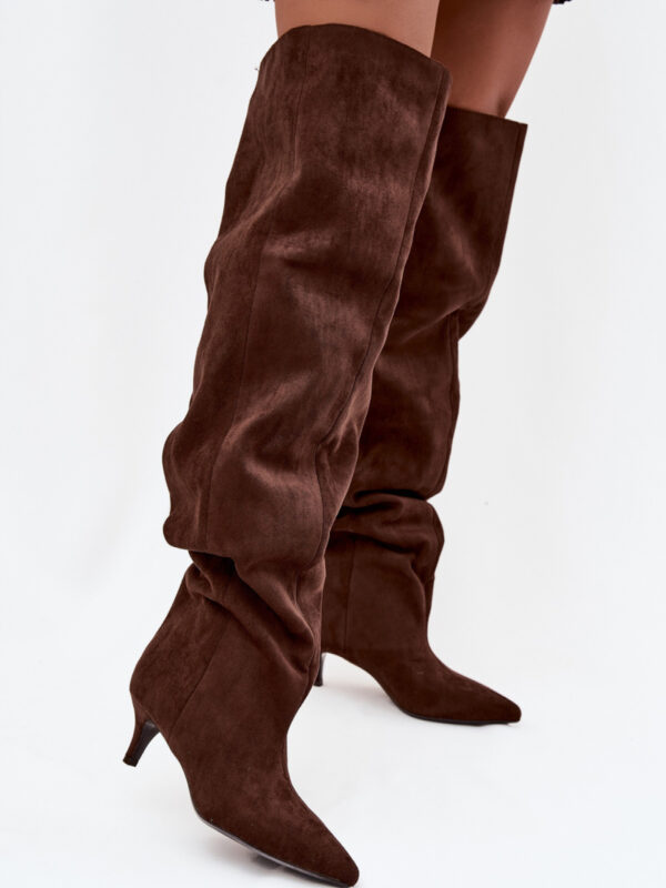 Kozaki Model Ysolienne 3307 Czekolada Zamsz - Step in style