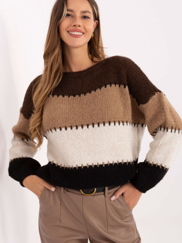 Sweter Damski Model MI-SW-2309.95 Brown - Italy Moda