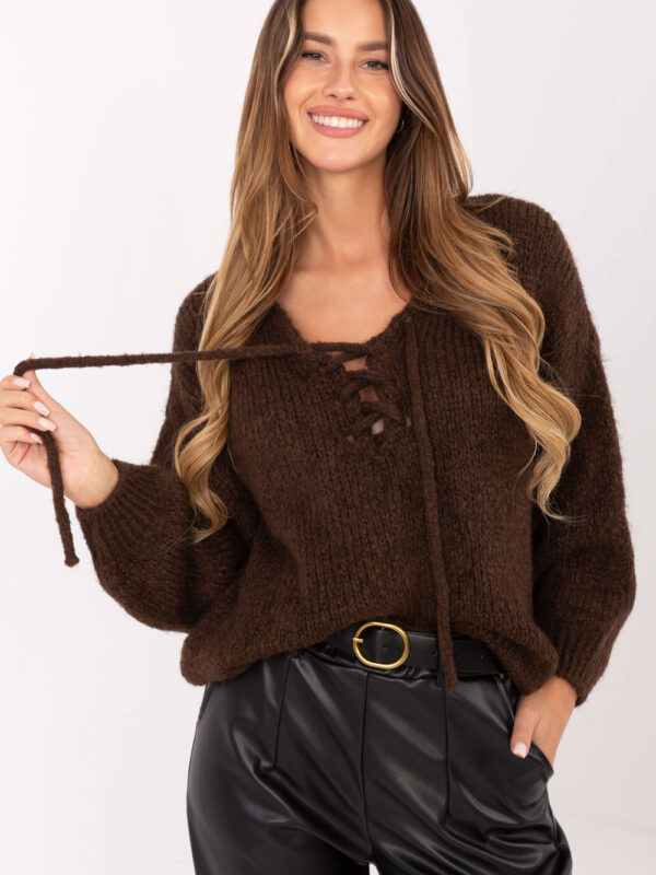 Sweter Damski Model MI-SW-0919.18 Brown - Italy Moda