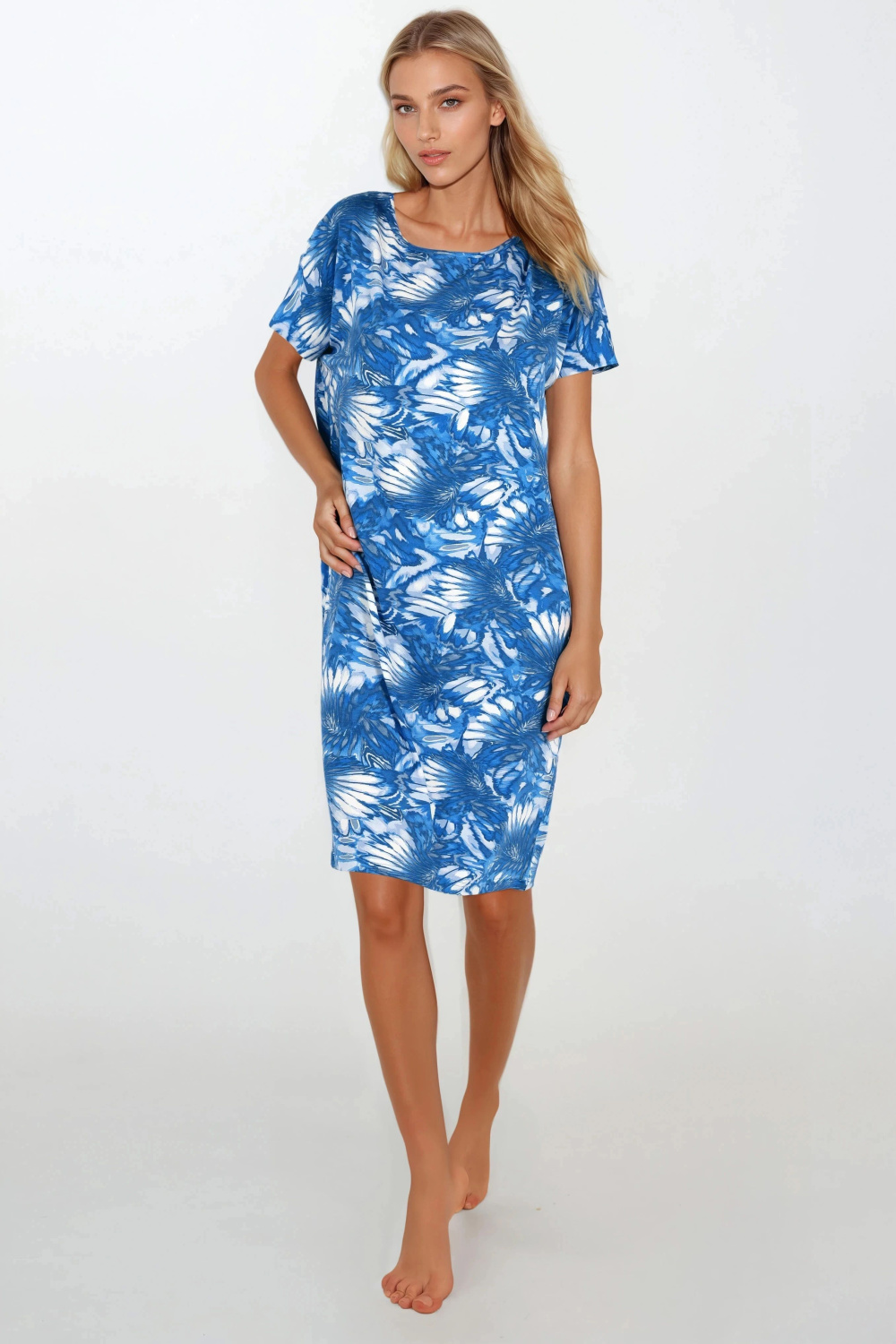 Koszulka nocna Koszula Nocna Model Island Vibes 220593 Blue - Momenti Per Me