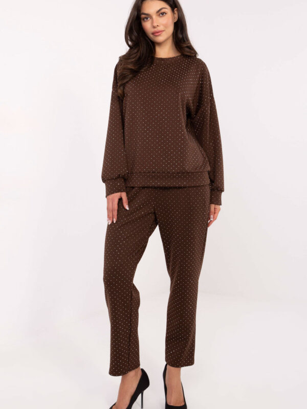 Spodnie Komplet Model IT-KMPL-21718.27P Brown - Rue Paris