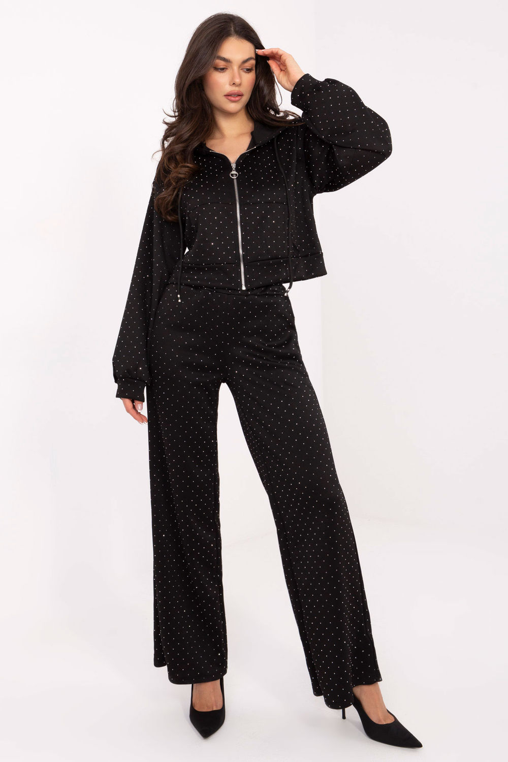 Spodnie Komplet Model IT-KMPL-21709.18 Black - Rue Paris