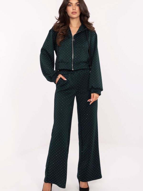 Spodnie Komplet Model IT-KMPL-21709.18 Dark Green - Rue Paris