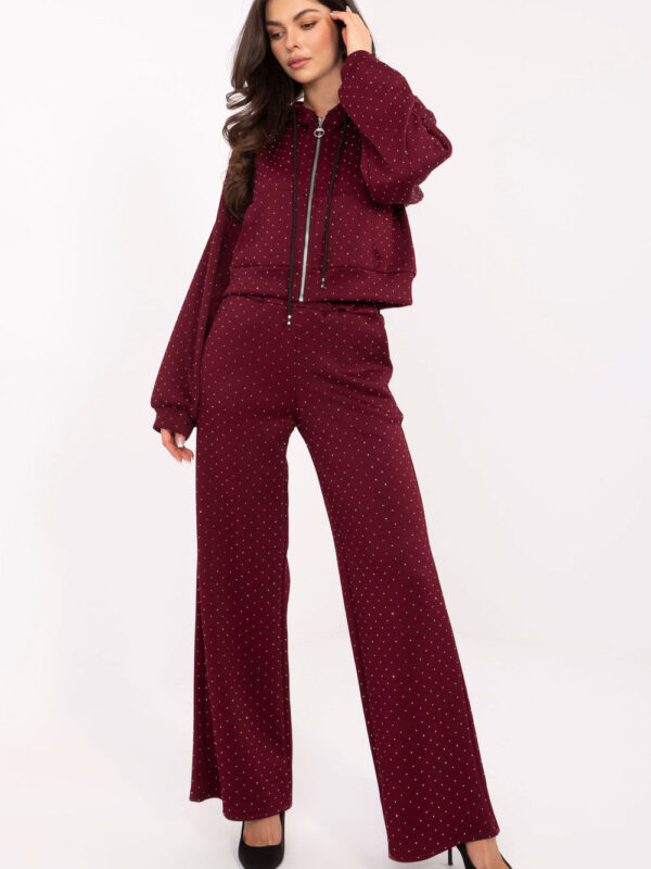 Spodnie Komplet Model IT-KMPL-21709.18 Bordo - Rue Paris