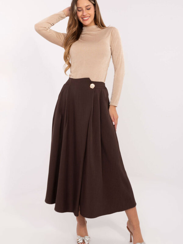 Spódnica Model IT-SD-81036.32 Dark Brown - Rue Paris