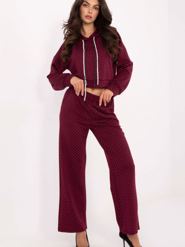 Spodnie Komplet Model IT-KMPL-21719.86 Bordo - Rue Paris
