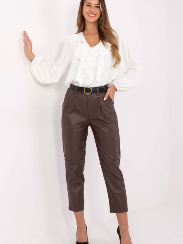 Spodnie Damskie Model IT-SP-FL8576.06P Dark Brown - Rue Paris