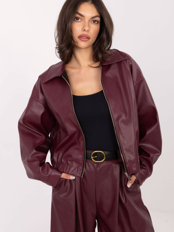 Kurtka Damska Model IT-KR-FL9707.34 Bordo - Rue Paris