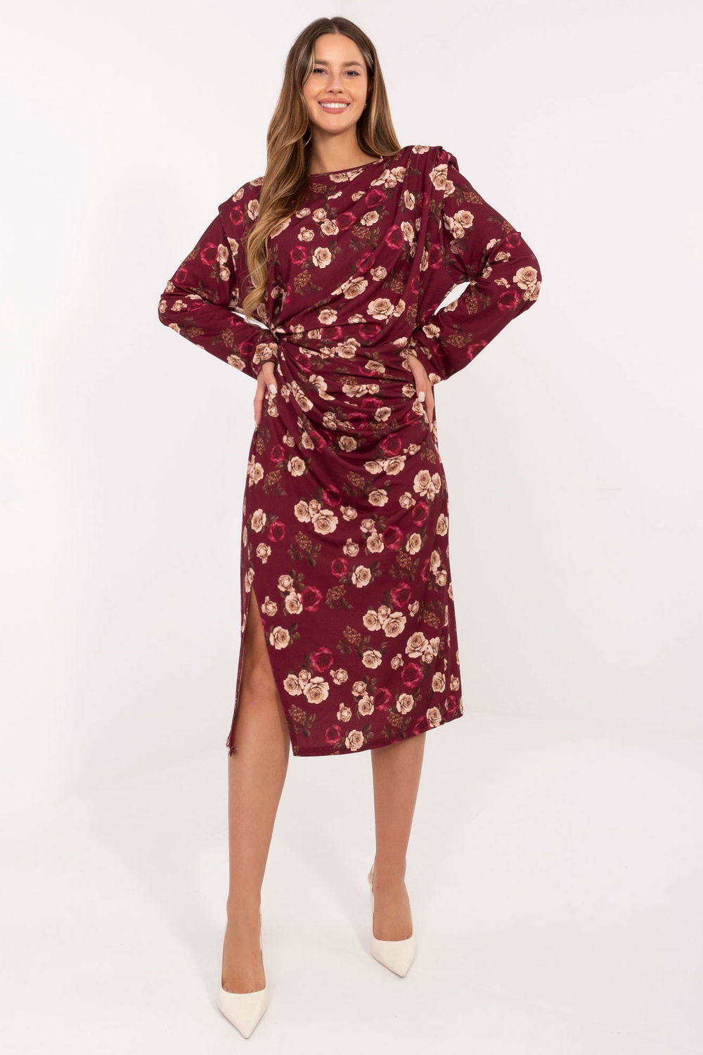 Sukienka Model IT-SK-20057-1.02 Bordo - Rue Paris