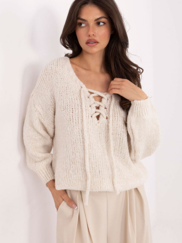 Sweter Damski Model MI-SW-0919.18 Light Beige - Italy Moda
