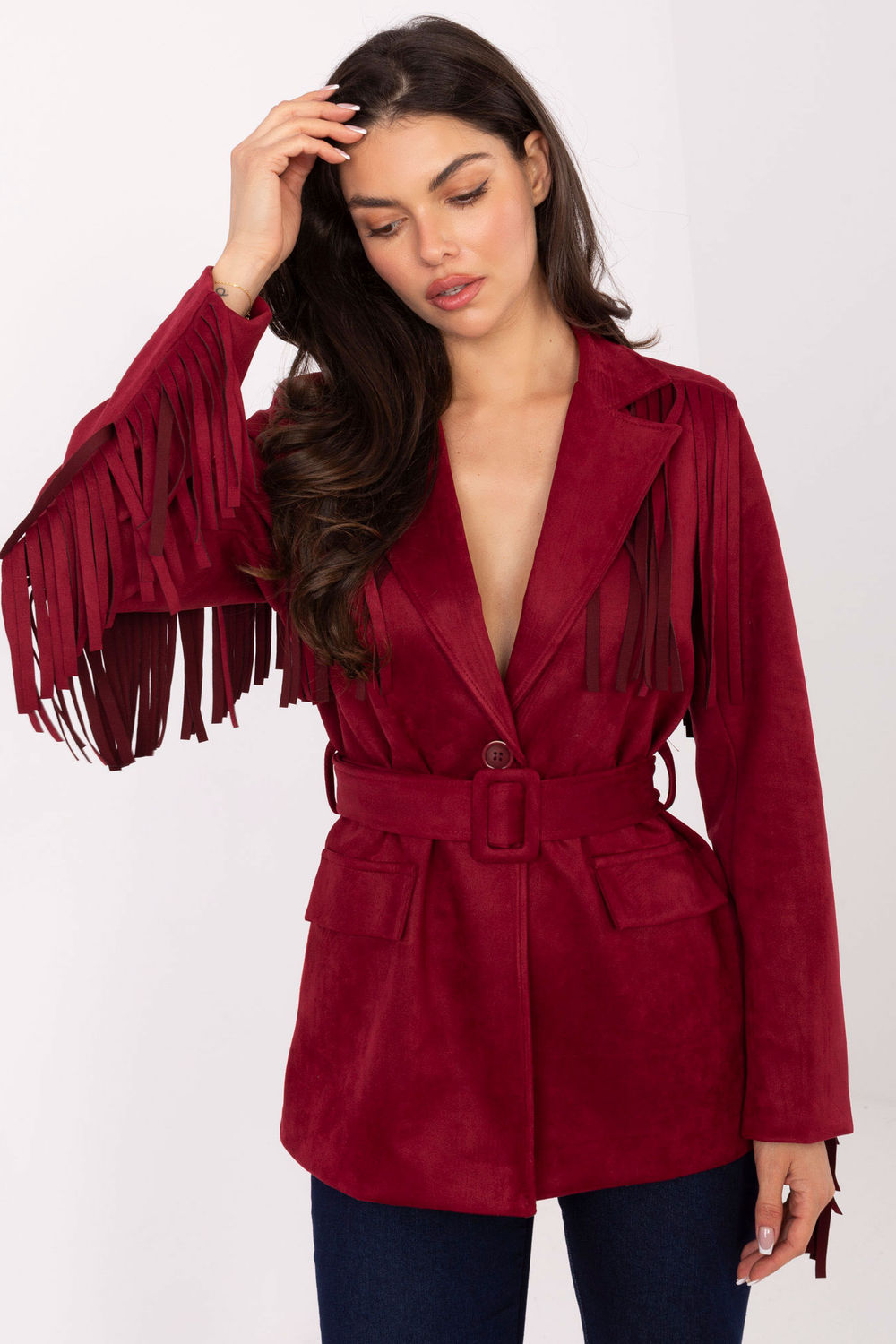 Marynarka Model IT-PL-5792.33 Bordo - Rue Paris