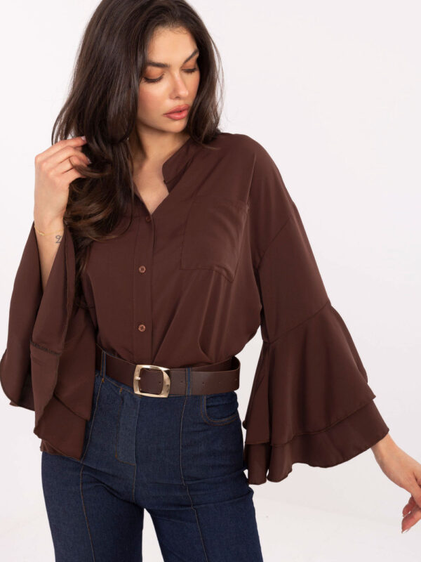 Koszula Damska Model MI-KS-3173.49 Brown - Rue Paris
