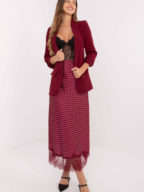 Spódnica Model MI-SD-4213.52 Bordo - Rue Paris