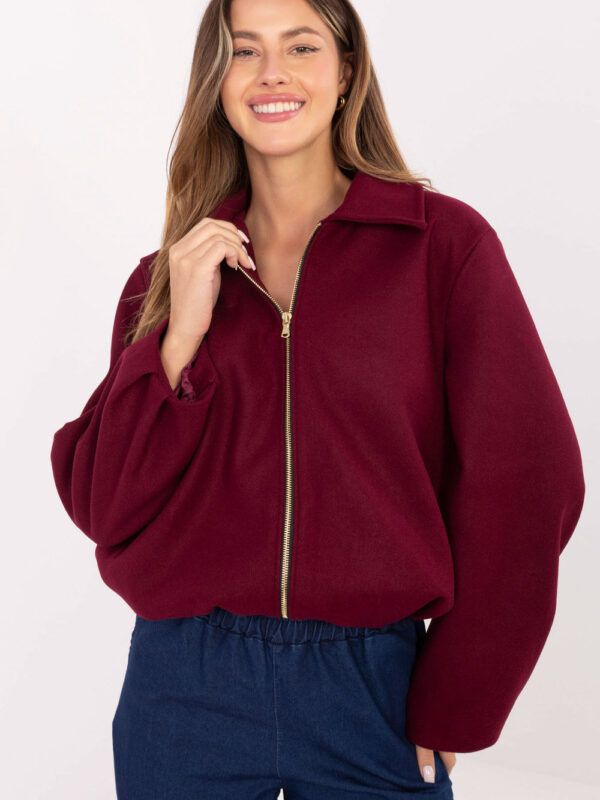 Kurtka Damska Model IT-KR-FL9725.08P Bordo - Rue Paris