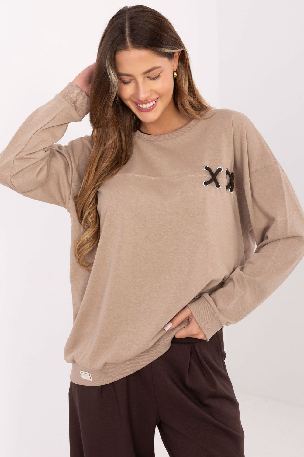 Bluza Damska Model RV-BL-A941.58 Dark Beige - Relevance
