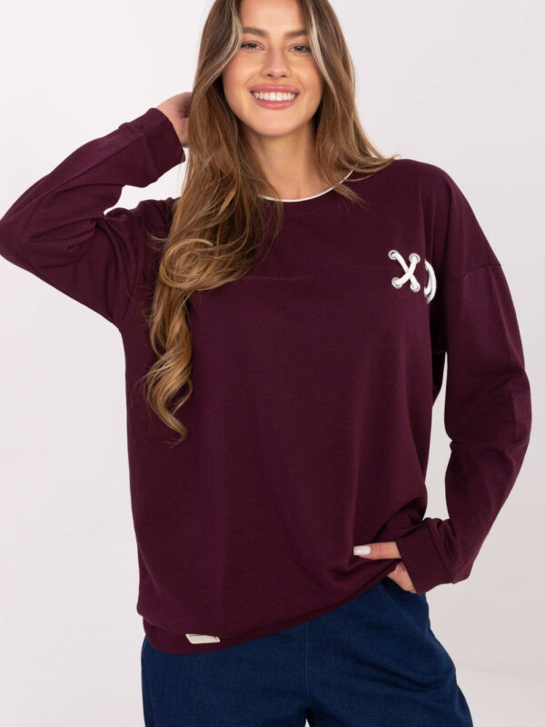 Bluza Damska Model RV-BL-A941.58 Bordo - Relevance