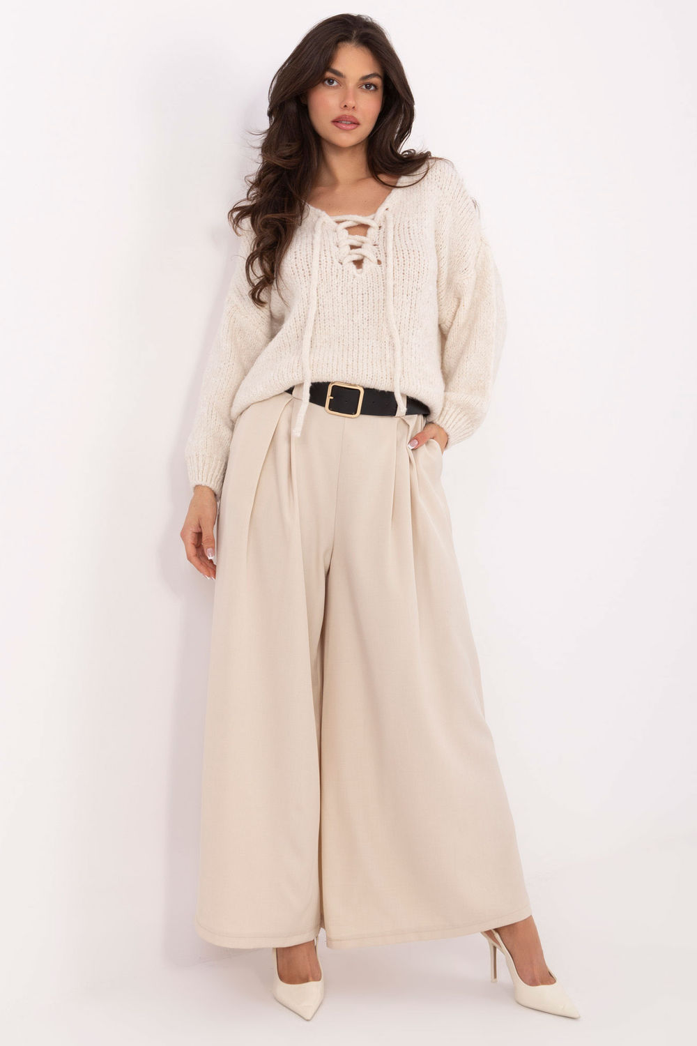 Spodnie Damskie Model IT-SP-19963.09P Light Beige - Italy Moda