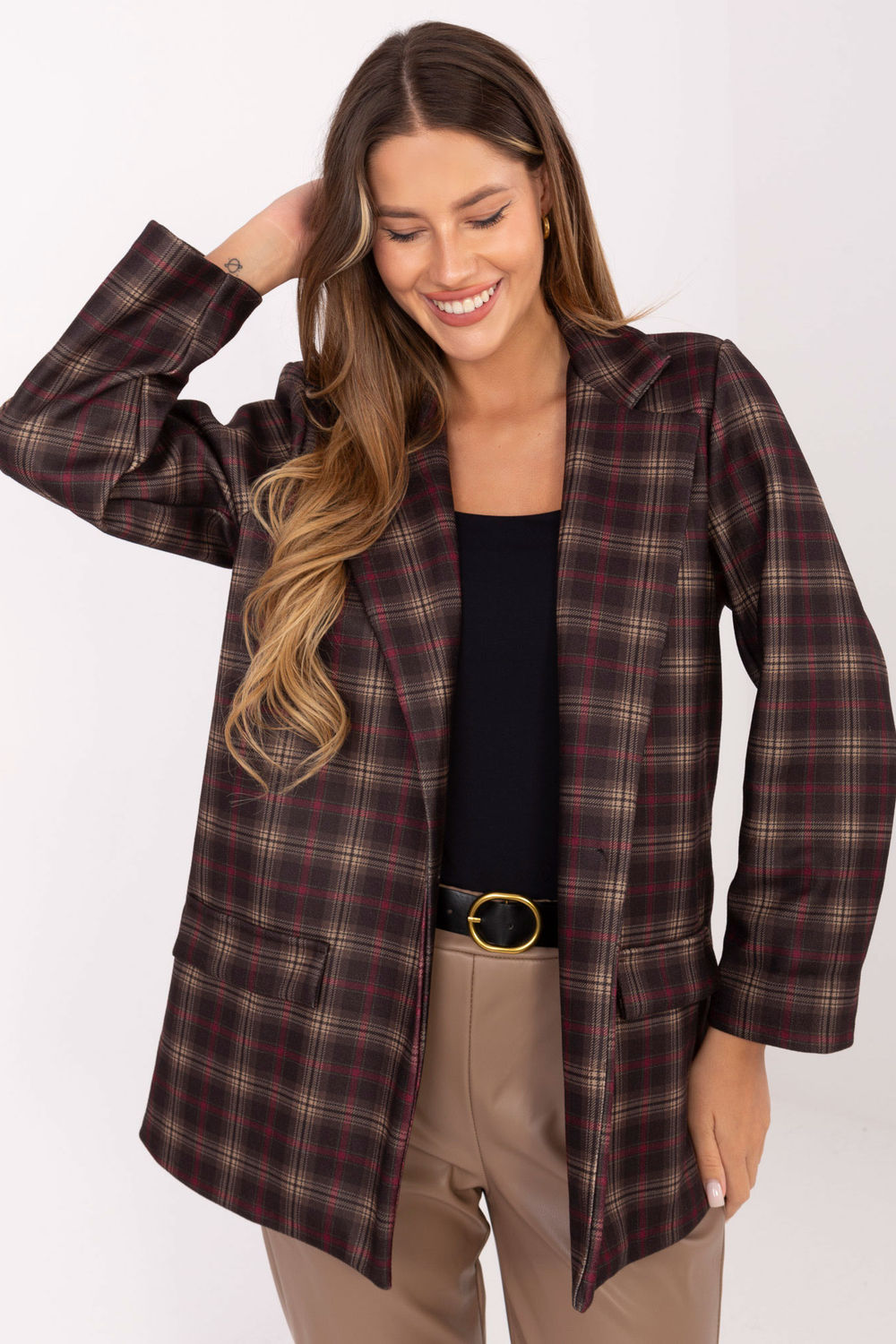 Marynarka Model IT-MA-21739.16P Dark Brown - Italy Moda