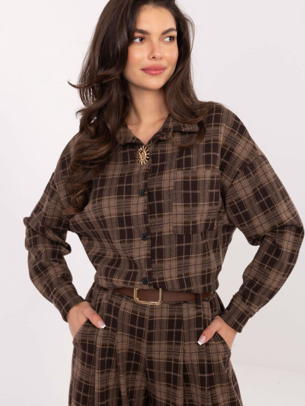 Koszula Damska Model IT-KS-GT9880.12P Brown - Italy Moda