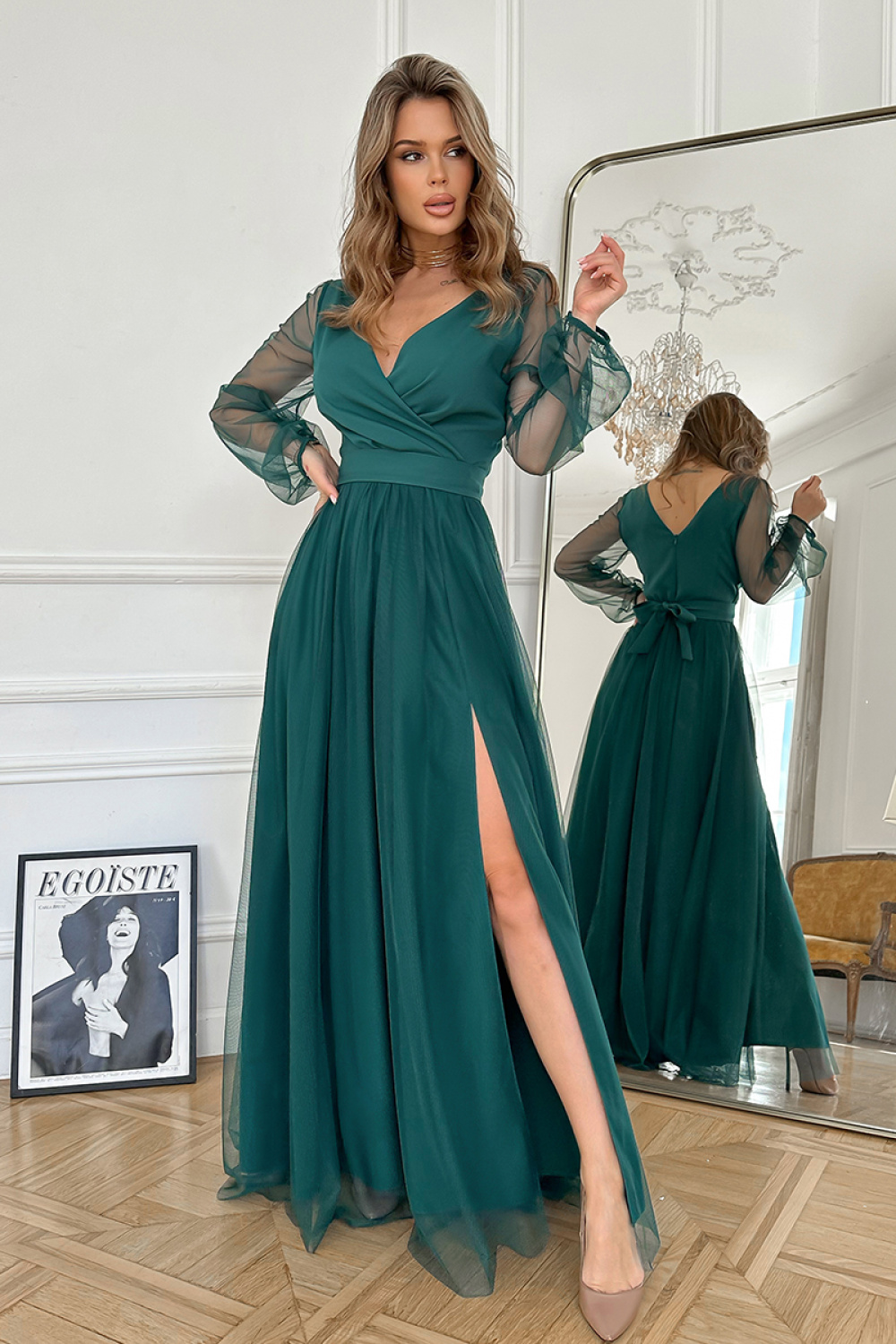 Sukienka Model 302-13 Bottle Green - Bicotone
