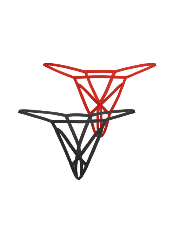 Komplet Stringi Model Mendi 2pack 3113-2 Black/Red - Teyli