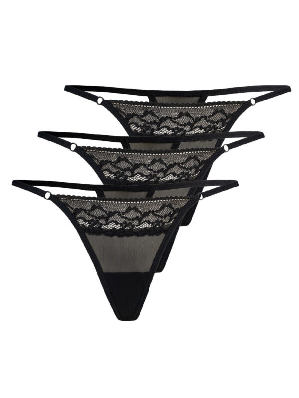Komplet Stringi Model Erori 3pack 379-3 Black - Teyli