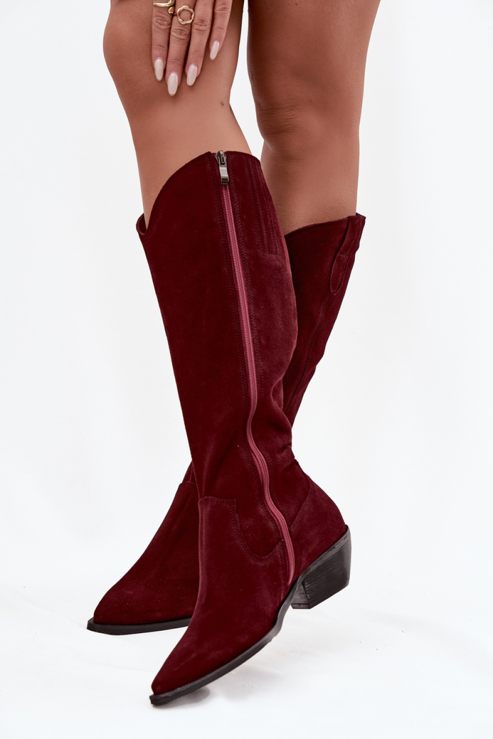 Kozaki Model Zazoo 4225 Bordo - Step in style