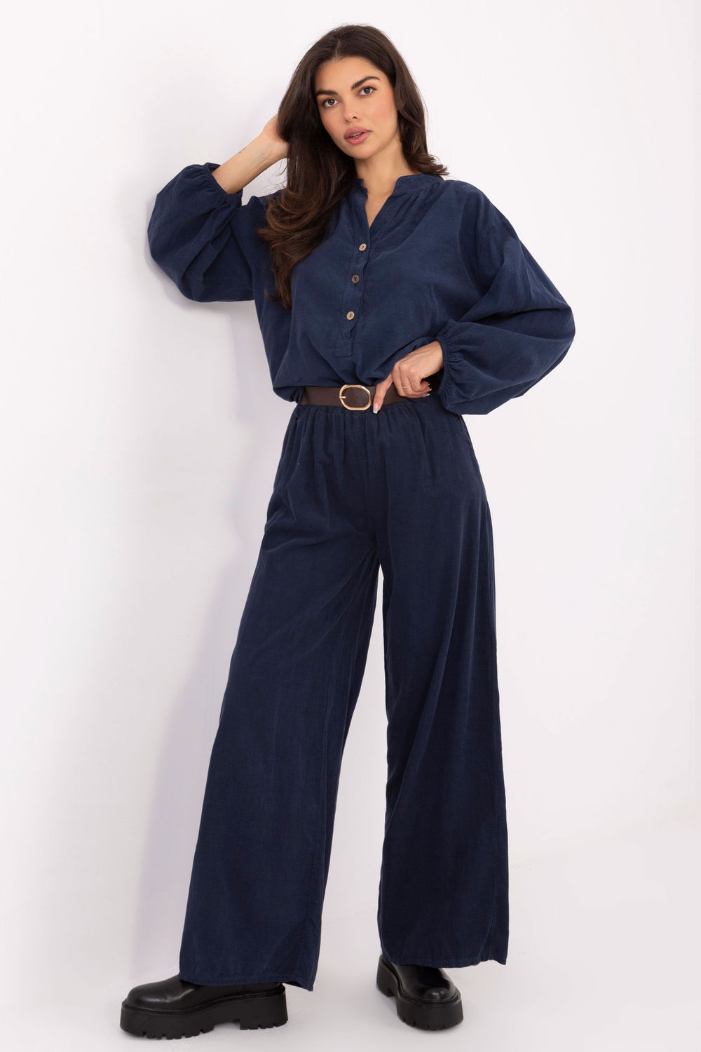 Spodnie Damskie Model IT-SP-25782.73 Navy - Italy Moda
