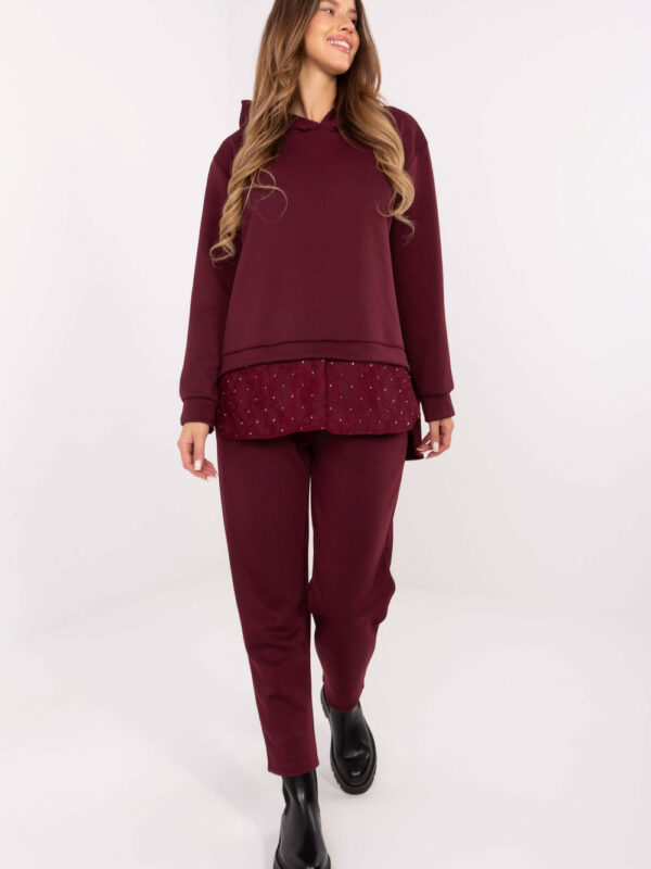 Spodnie Komplet Model IT-KMPL-9860.61 Bordo - Italy Moda