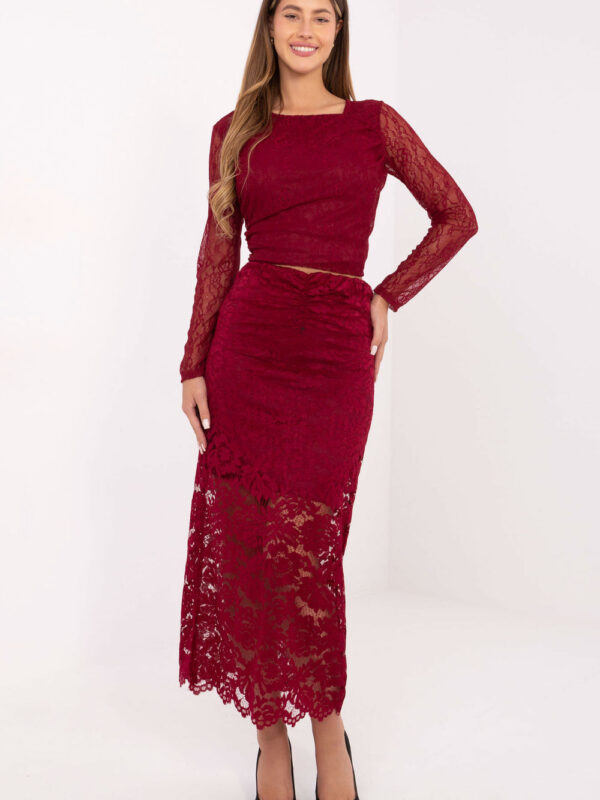 Spódnica Model MI-SD-G9137.16P Bordo - Italy Moda