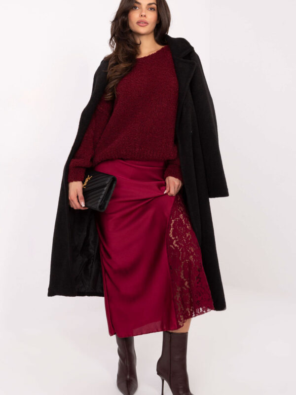 Spódnica Model MI-SD-G9140.34 Bordo - Rue Paris