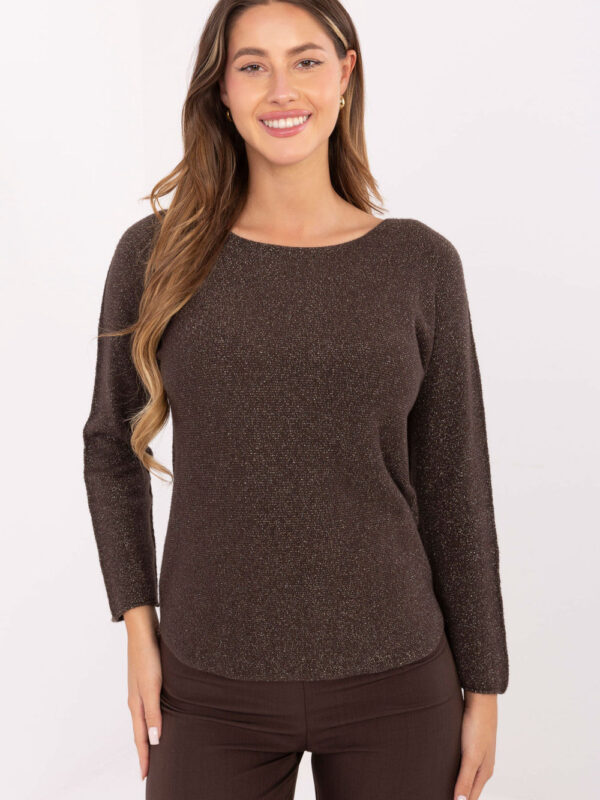 Sweter Damski Model IT-SW-0110.84 Dark Brown - Rue Paris