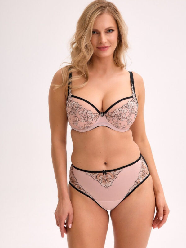 Biustonosz Soft Biustonosz Semi-Soft Model Xenia 1332 Pink/Black - Gaia