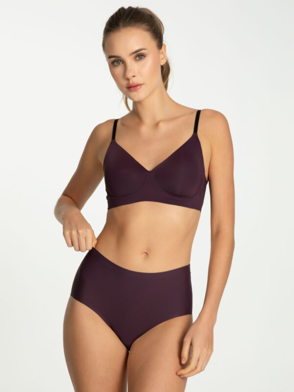 Biustonosz Soft Model Simple t-shirt Bra Dark Plum - Julimex