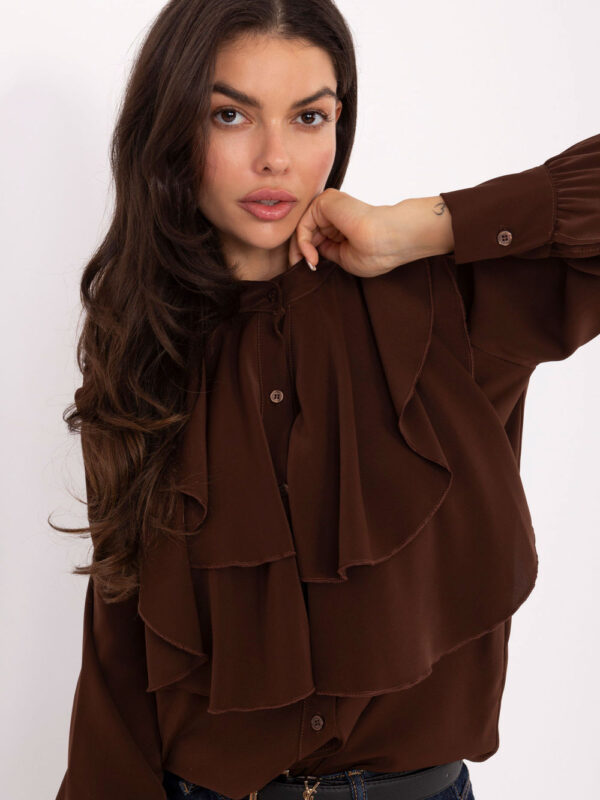 Koszula Damska Model MI-KS-3282.53 Brown - Rue Paris