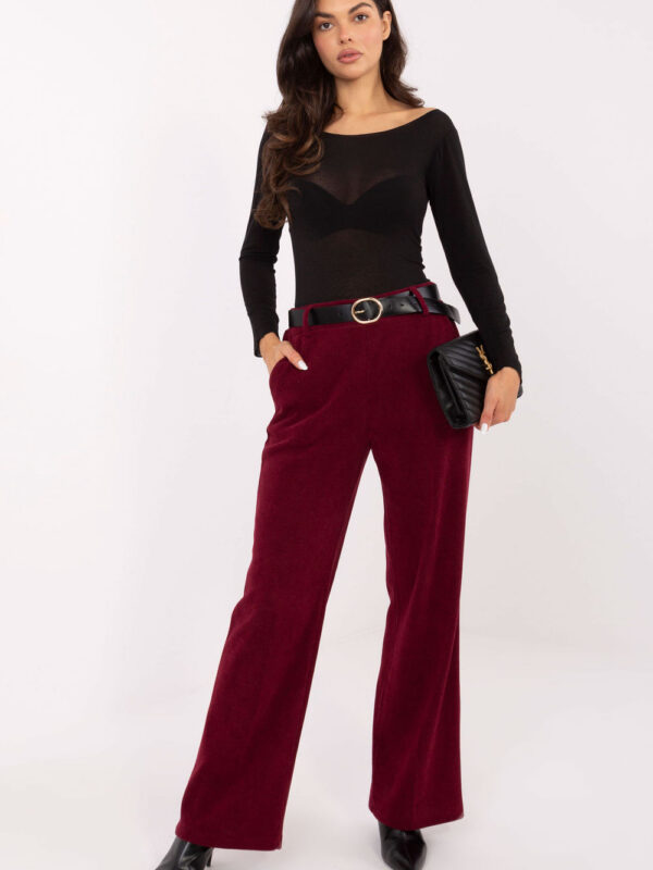 Spodnie Damskie Model IT-SP-FL8252.18P Bordo - Italy Moda