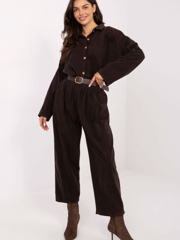 Spodnie Damskie Model IT-SP-258009.83 Dark Brown - Italy Moda
