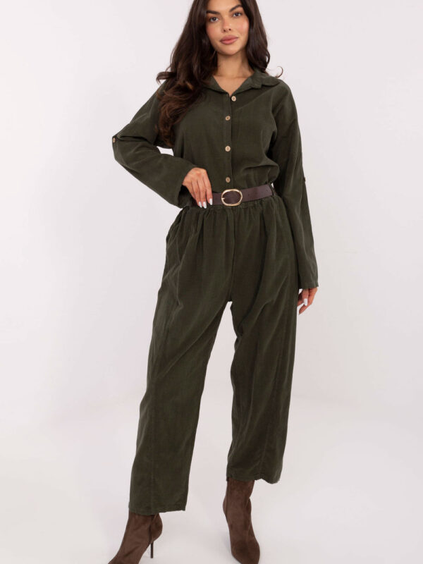 Spodnie Damskie Model IT-SP-258009.83 Khaki - Italy Moda