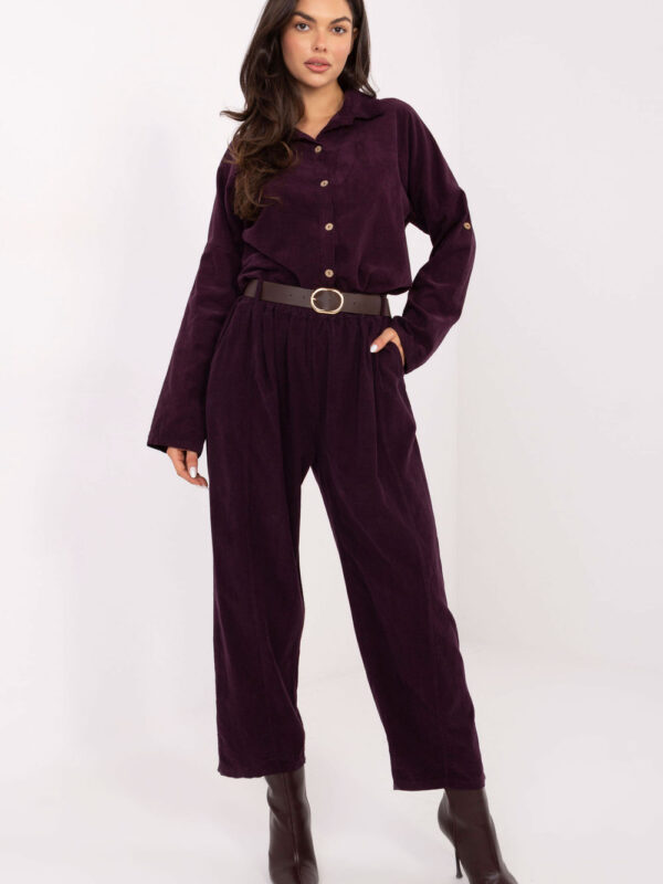 Spodnie Damski Model IT-SP-258009.83 Dark Violet - Italy Moda