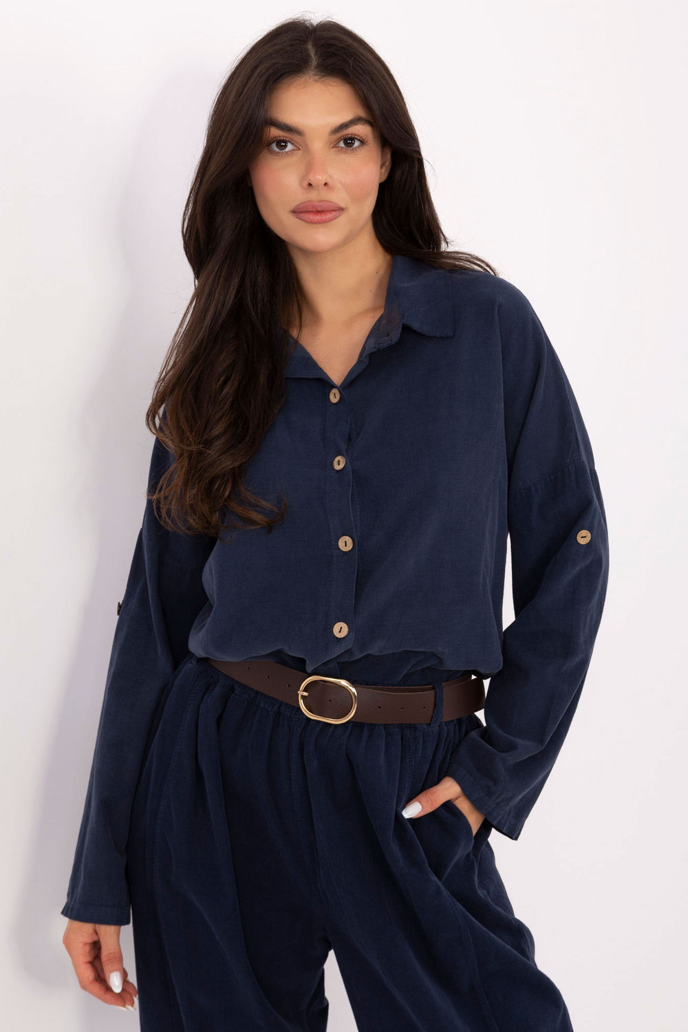 Koszula Damska Model IT-KS-22390.81 Dark Blue - Italy Moda