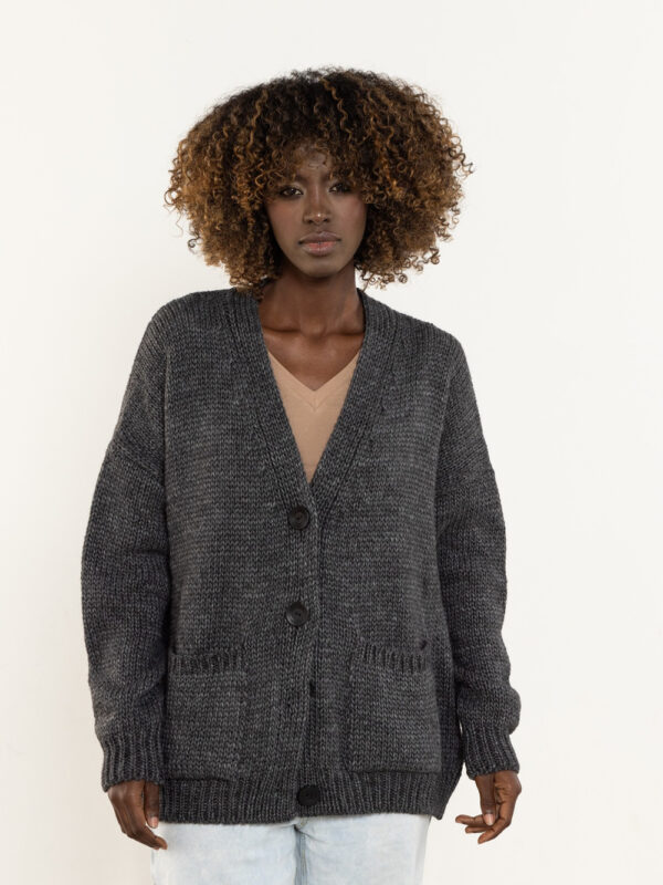 Sweter Damski Model A756 Grafit - awama