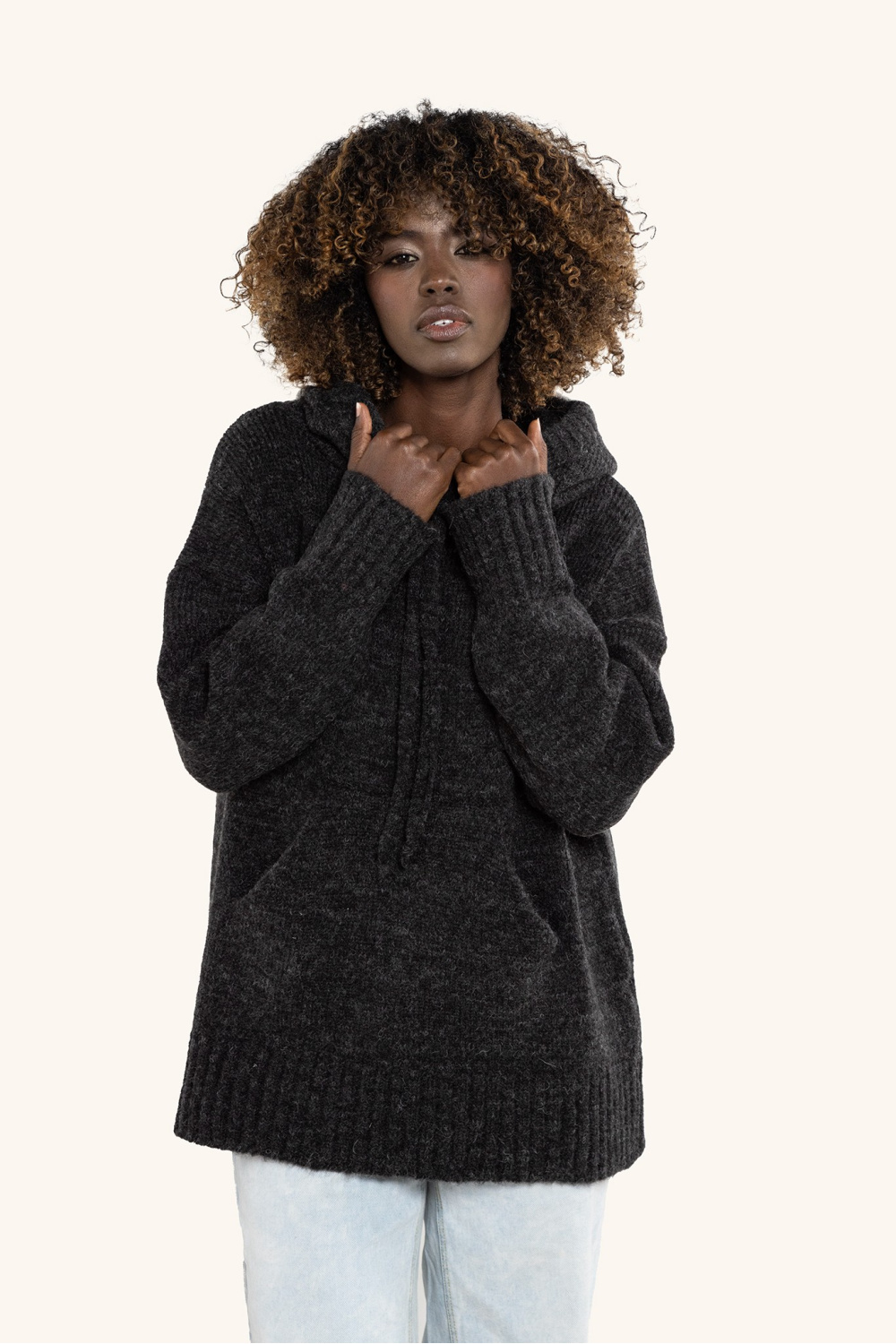 Sweter Damski Model A755 Grafit - awama