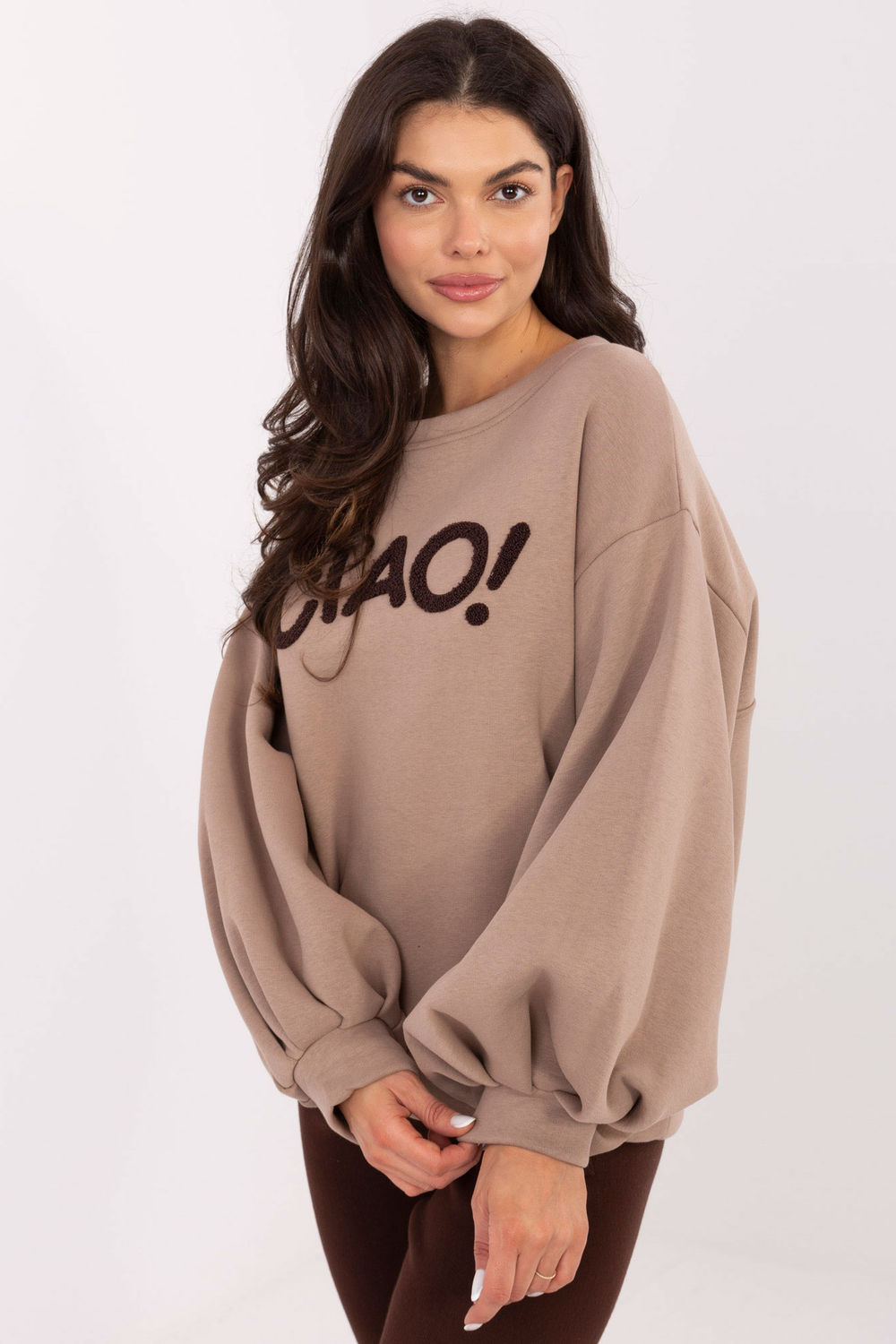 Bluza Damska Model RV-BL-A1044.78 Dark Beige - Rue Paris